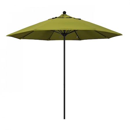 9' Black Aluminum Market Patio Umbrella, Pacifica Ginkgo